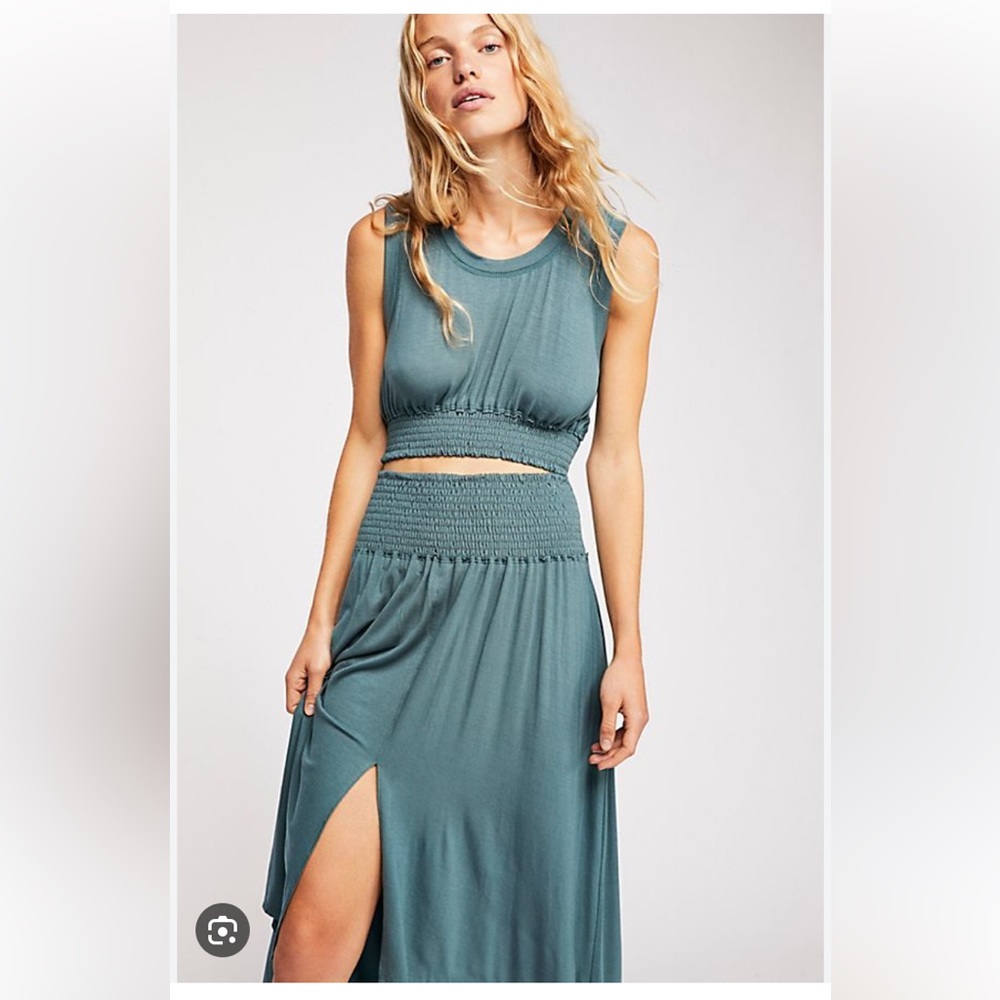 Free people morning side set. Size medium. Teal